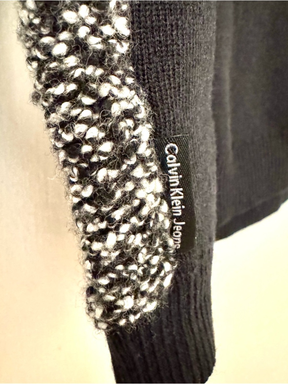 NWT Calvin Klein Jeans black and white knit sweater Size M - Picture 4 of 11